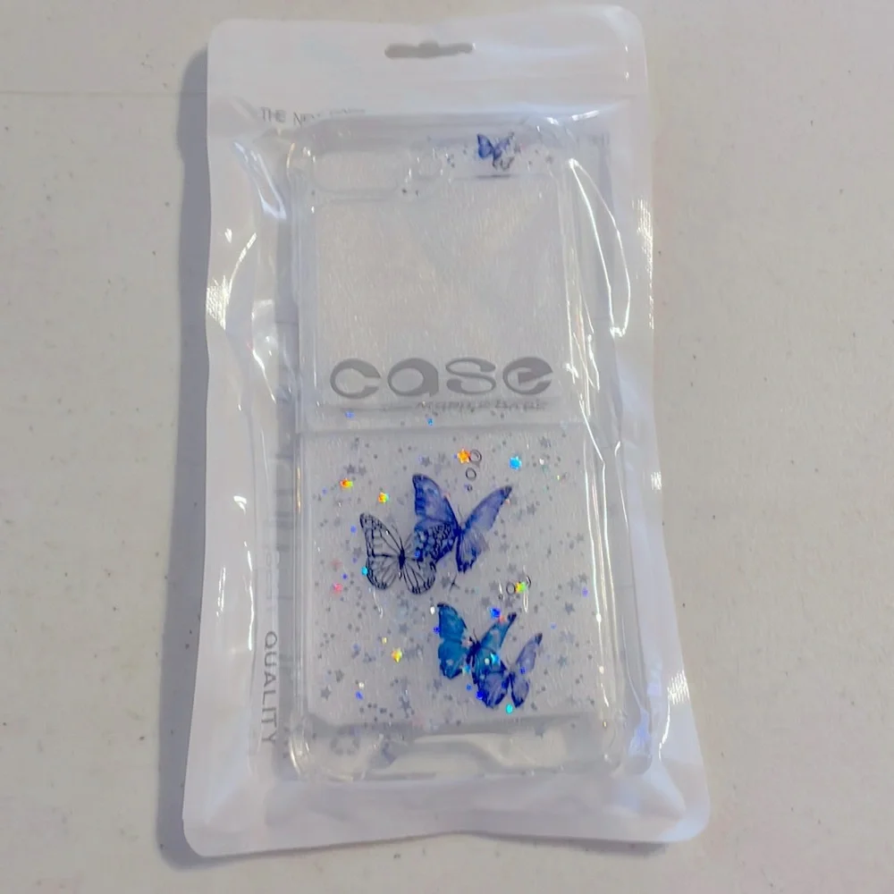 NWT Samsung Galaxy Z Flip 5 Purple Butterflies Case